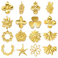 Beimai DIY Flower Leaf Jewelry Pendant Accessories Waterproof Stainless Steel for Children OEM Accessory for Necklace Earrings