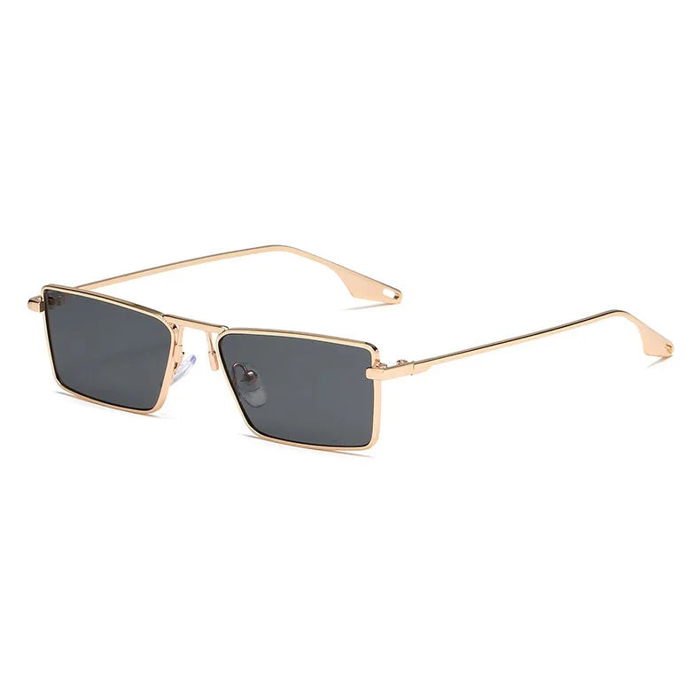 Sunway Eyewear Customization Custom Designer Logo New Arrivals Optical Frame Fashion Square Frame Cool Metal Sunglasses