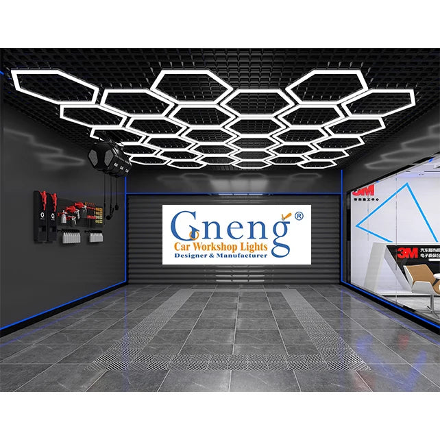 Custom Made Car Studio LED Car Polishing Lighting High Lumen Hex Garage Lights