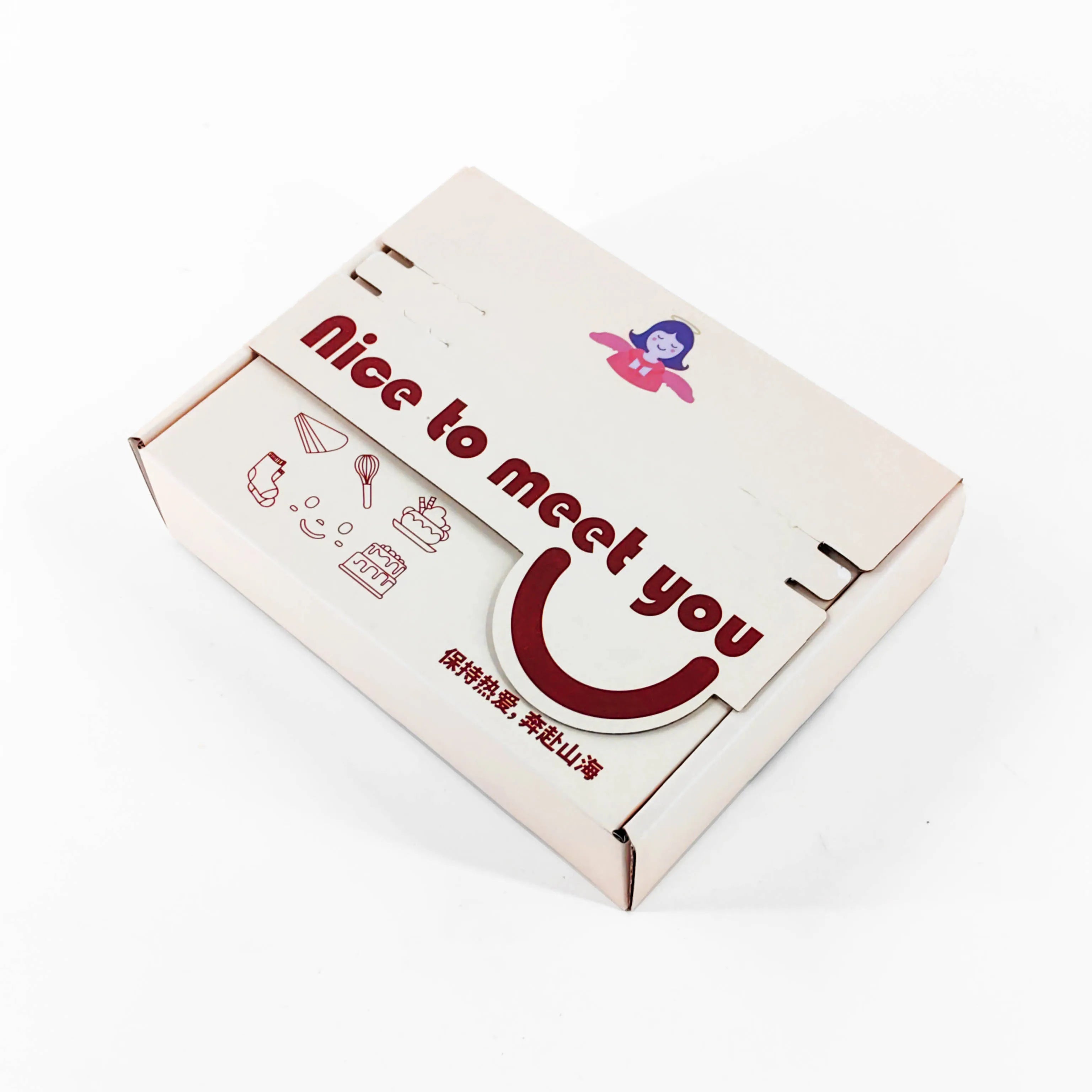 Custom Boxes With Logo Foldable Cloth Storage Tear Strip Kraft Corrugated Shipping Mailer Box Packaging Clothes