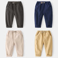 Supplier Casual Cotton Twill Pants for Boys Soft and Comfortable Stretch Cargo Pant with Pockets Kids Clothing