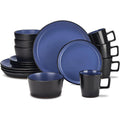 Tableware Color Glaze Black and Blue Glazed Housewares Can Be Customized Color Box Porcelain Dinnerware Set