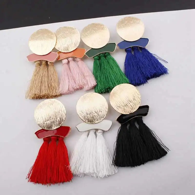 7 Color Irregular Tassel Charm Earrings for Ladies Trendy Stylish Accessories for Wedding Religious Gatherings Birthday Parties