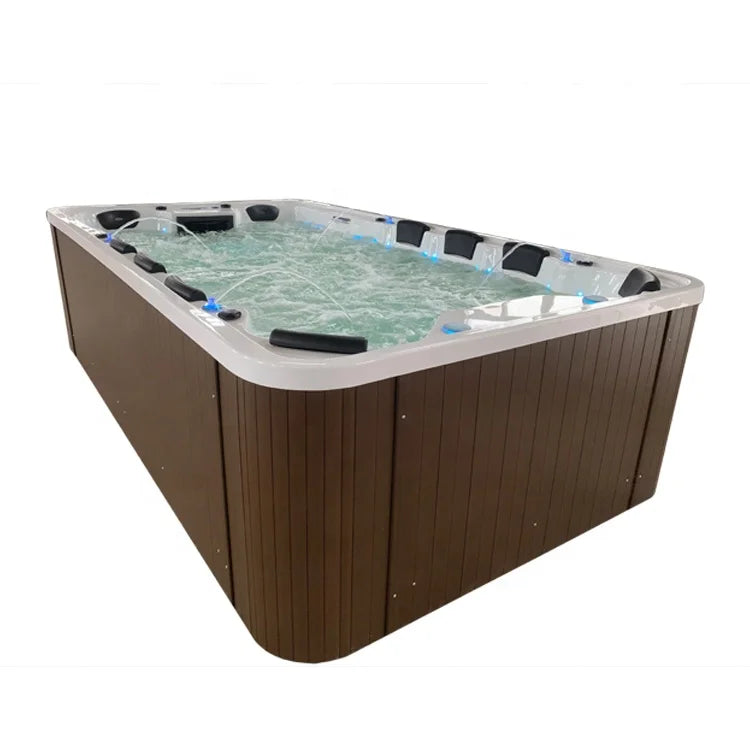 Big Massage Bathtub Spa Outdoor whirlpool 10 Person Swim Hydromassage Hot Tub with Thermostatic Heating Bath