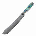 Wholesale Luxury Damascus Steel Kitchen Knife Set 11 PCS Chef Knives with Shell Resin Handle Premium Metal Material