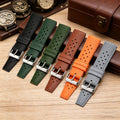 Quick Release Premium Grade 20mm 22mm FKM Rubber Watch Band Diver Waterproof Wrist Bracelet Tropical Rally Rubber Watch Strap