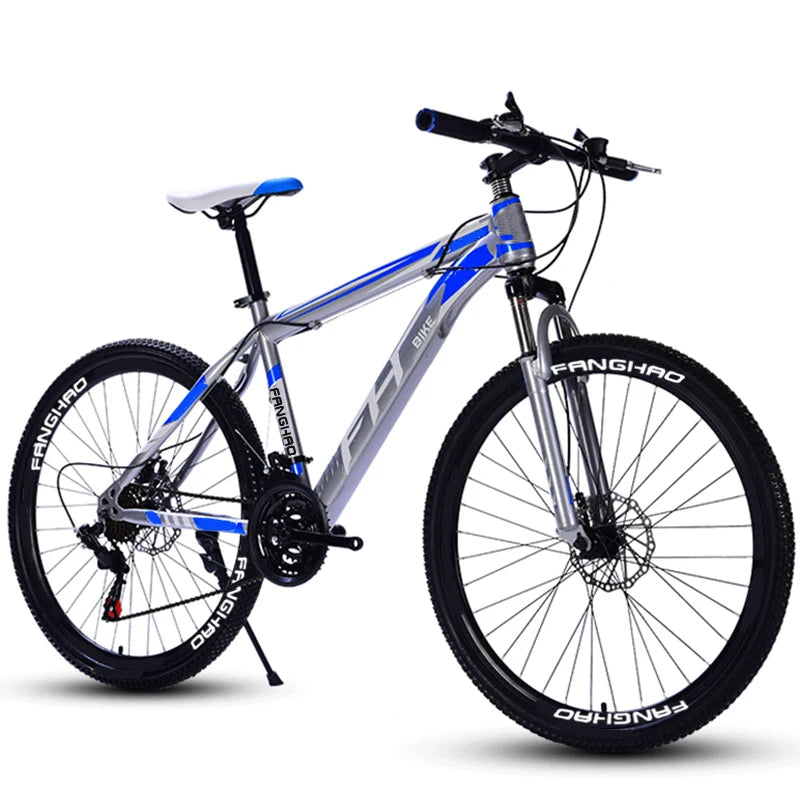 New Design Variable Speed 24 Inch Mountain Bike Steel Aluminum Alloy Frame Rims Double Disc Brakes MTB Bicycle