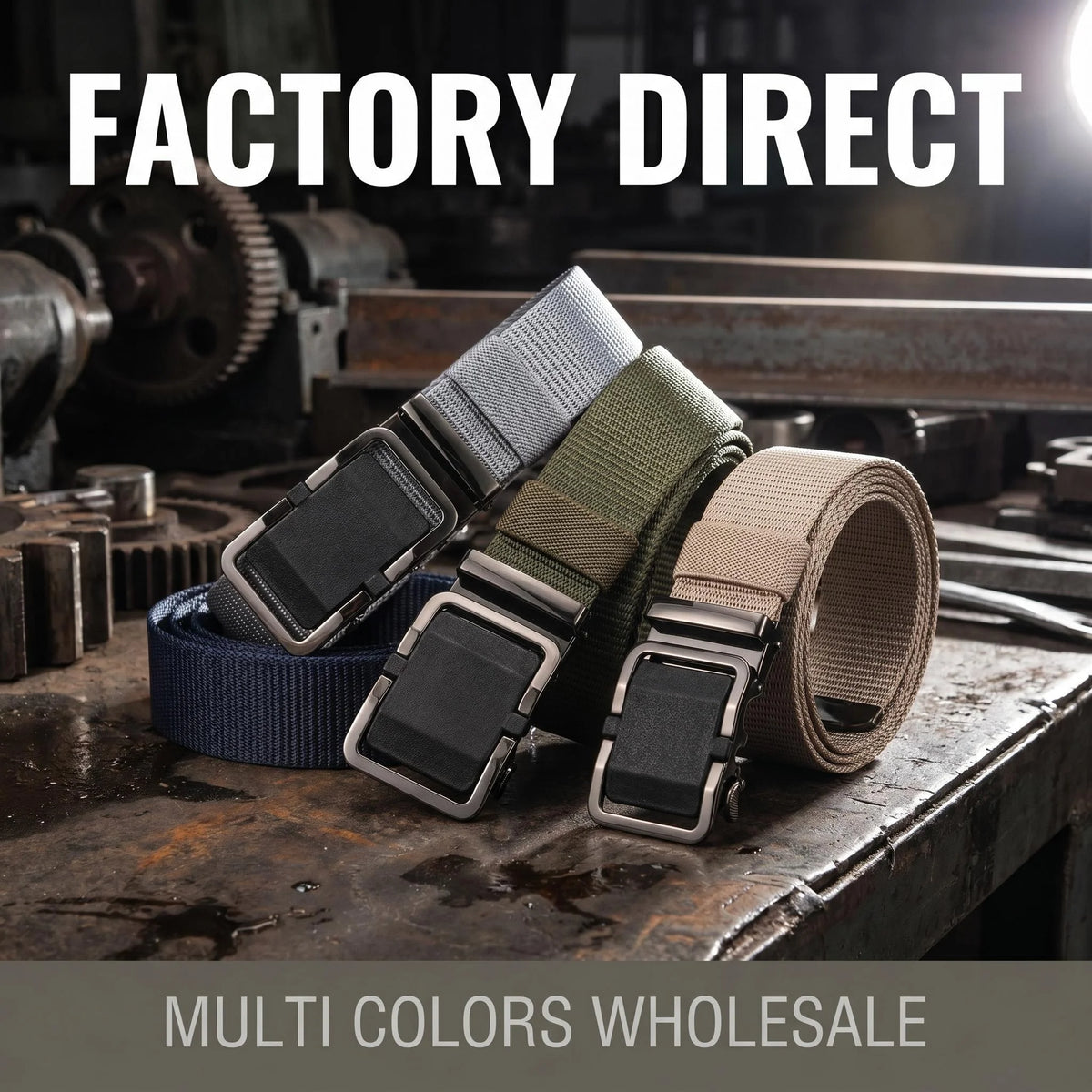 Flying Art Outdoor Nylon Belt Casual Toothless Alloy Buckle Quick Release All-match Jeans Belt Men's Belt