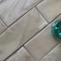 New Arrival Cloud Pattern Solid Glass Strip Mosaic Bathroom Kitchen Wall Tile Backsplash Tiles for Kitchen Bathroom Bedroom Wal