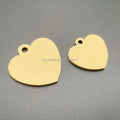 HEART ENGRAVING BLANKS 1 Inch 1 1/4 Inches Brass Tag Blanks Solid Brass Heart Pendants