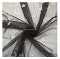 2024 New Designer Star Silver Glitter Black Tulle Mesh Fabric for Dress