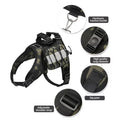 Kangdarpet Nylon Dog Harness Backpack Pet Training Vest with Self Carry Backpack Dog Harness