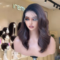 X-TRESS 13x6 Glueless HD Lace Front Wigs Pre Plucked Dark Brown Synthetic Lace Front Wigs Highlight Lace Front Wig for Women