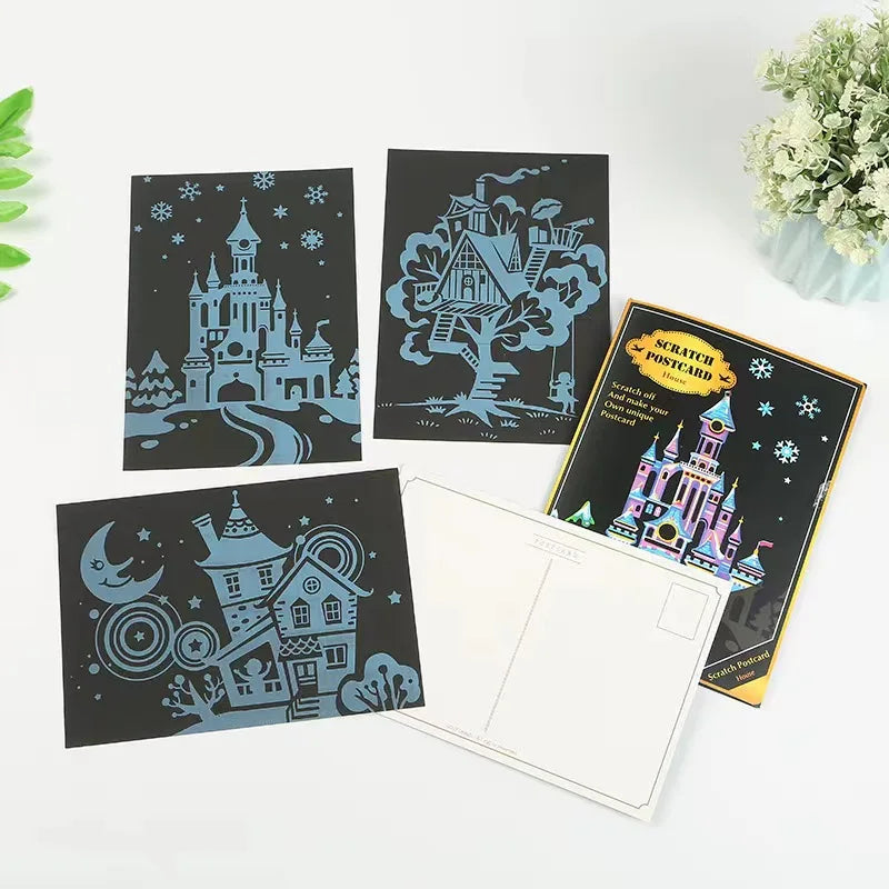 R-SP100-107 Kids Scratch Art Painting Magic Scraping Paper Scratch Painting MegaBDM
