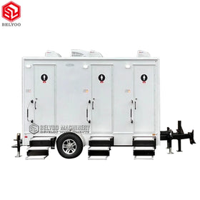 Custom Restroom Construction Site and Work Camp Mobile Bathroom Trailer Portable Toilet Restroom Trailer