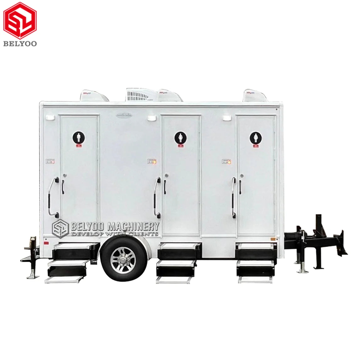 Custom Restroom Construction Site and Work Camp Mobile Bathroom Trailer Portable Toilet Restroom Trailer