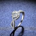 0.5ct Moissanite Stone S925 Rings Prong Setting 925 Sterling Silver Rings Women Engagement Wedding Moissanite Diamonds Rings