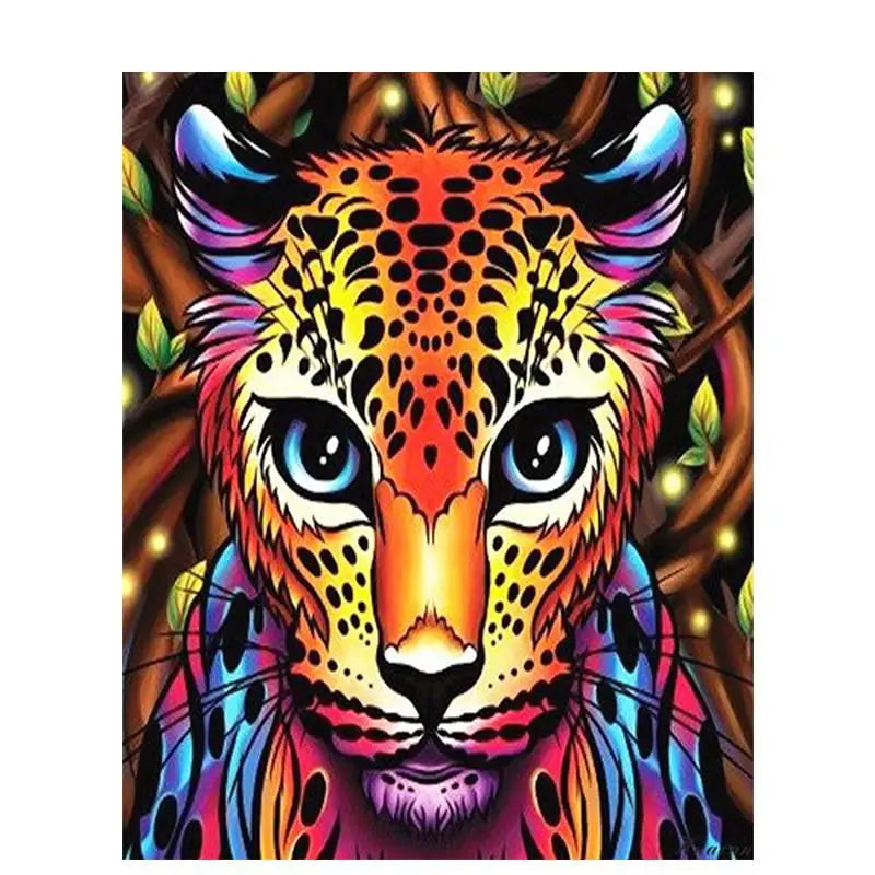 Chenistory DZDP1269 New Foreign Trade Leopard Pattern Cross-border Exclusively for Diamond Paintings Home Accessories