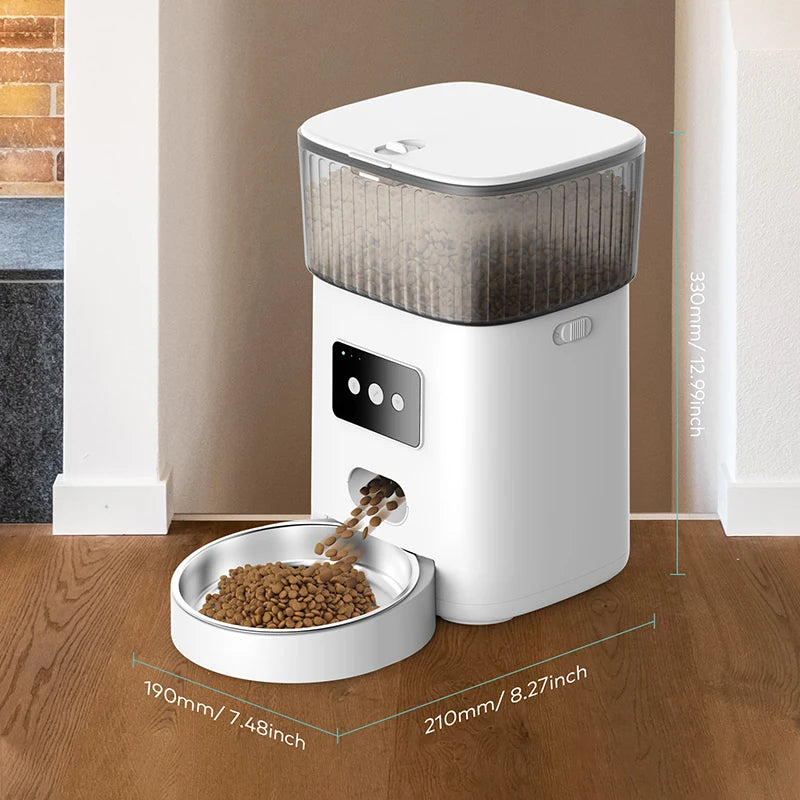 4L Wifi Smart Automatic Auto APP Pet Feeder Wifi Smart Mobile Phone App Remote Control Microchip Food Bowl Dispenser Pets Feeder
