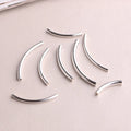 S925 Wholesale Glossy Elbow Hollow Spacer Tube 925 Sterling Silver Curved Tube Beads for Jewelry Making Supplier Bulk