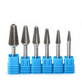 Carbide Rotary Burr Taper Tungsten Steel Grinding Head Tip Single Cross Double groove LX L0822 1025M06