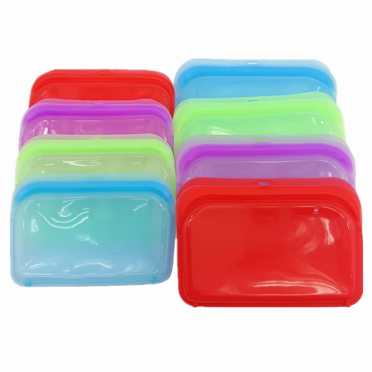Reusable Food Grade Silicone Lunch Bag Eco-friendly Multi-Use Leak Proof Breast Milk Storage and Snack Freezer Packaging MegaBDM