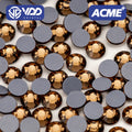 VDD 008 Smoked Topaz ACME Top Quality Hot-Fix Glass Rhinestones Crystal Flatback Glitter Stones for Garment Wedding Dress