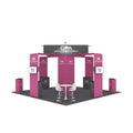 Custom 20x20 Aluminum Tension Fabric Backdrop Stand for Modern Trade Show Expo Tool-Free Exhibition Booth Display