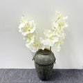 M584 White Orchid Vanda Handmade Artificial Silk Orchid Real Touch Latex for Home Wedding Decorative Floral Stem Mother's Day