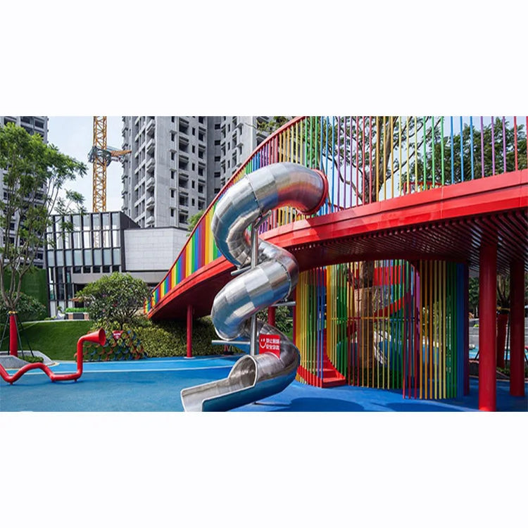 Stainless Steel Spiral Slide Tube for Adults and Kids-Garden & Residential Use Customizable Size High Capacity