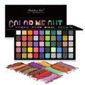 Professional 50-Color Shimmer Matte Eyeshadow Palette Pigmented Glitter Finish for Light & Dark Fair Skin Tones