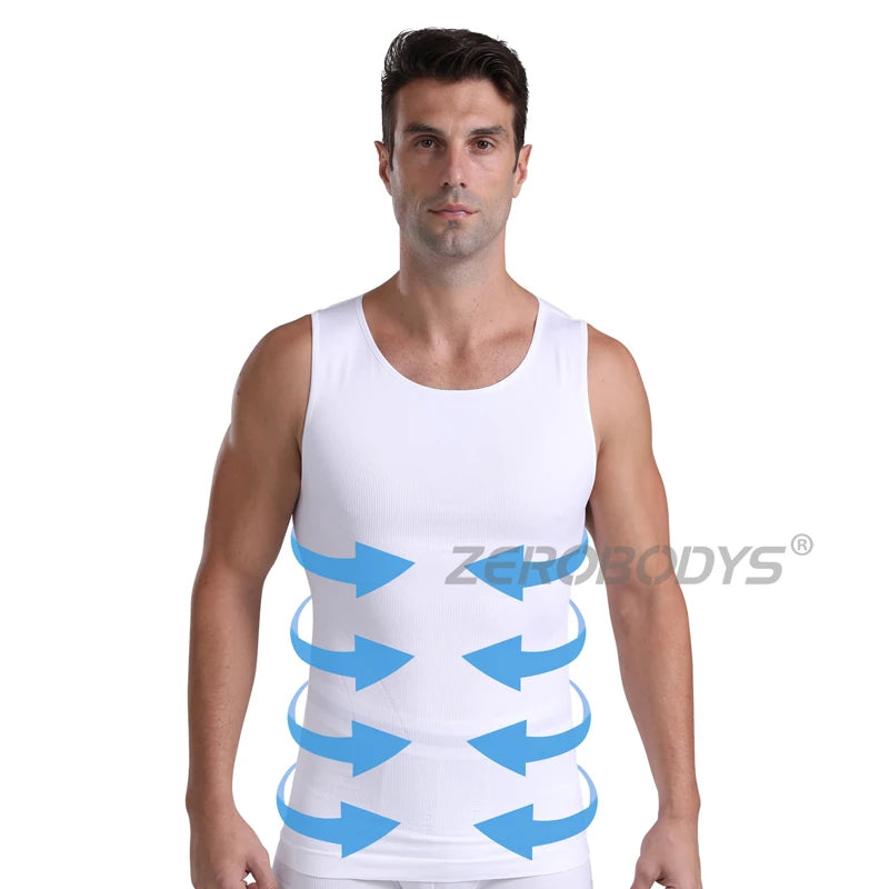 Fajas Gynecomastia Compression Shirts for Big and Tall Men Sleeveless Slimming Undershirts Tummy Control Body Shaper Tank Top