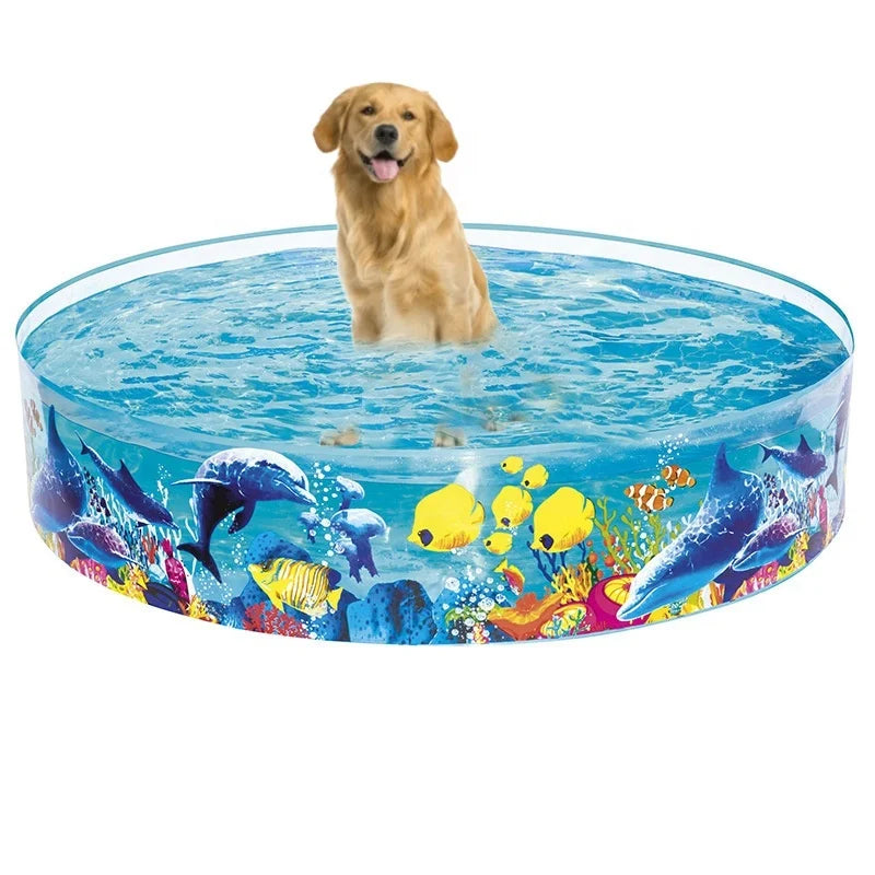 USMILEPET Best Seller Foldable Dog Pool Collapsible Hard Plastic Dog Swimming Pool Portable Bath Tub for Dogs