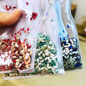 100pcs/Bag Eco-Friendly 3.5mm*8mm Horse Eye Shape Flat Back Crystal Glass Rhinestones Loose Gemstone Beads Crystal Glass