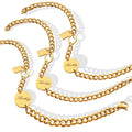 Handmade 18K Gold Stainless Steel Jewelry Dainty Italian Charm Pendant Chain Bracelets Bangles Customizable Women's Fashion