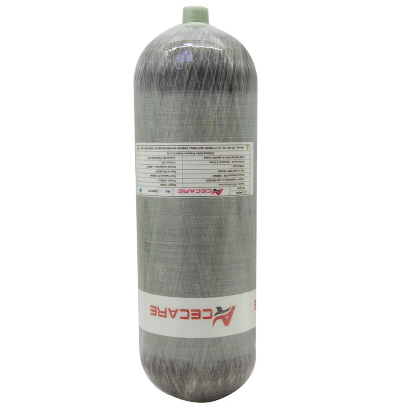 Acecare 9L CE  Lung Tank Compressed Air for Breathing Apparatus 300bar 4500psi Hpa Tank for Diving Rebreather