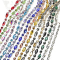 Diy High K9 Crystal Rhinestones Loose Diamond Metal Trim Chain Multi-Colored Horse Eye Glass Clothing Accessorize