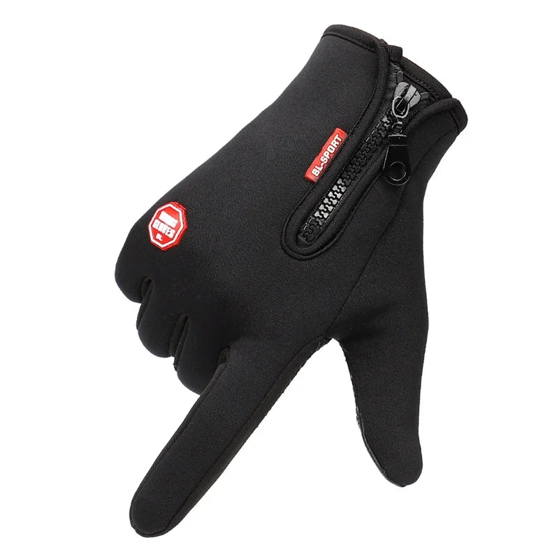 Fashion Sports Men Waterproof Anti Slip Touch Screen Motorcycle Warm Winter Riding Gloves