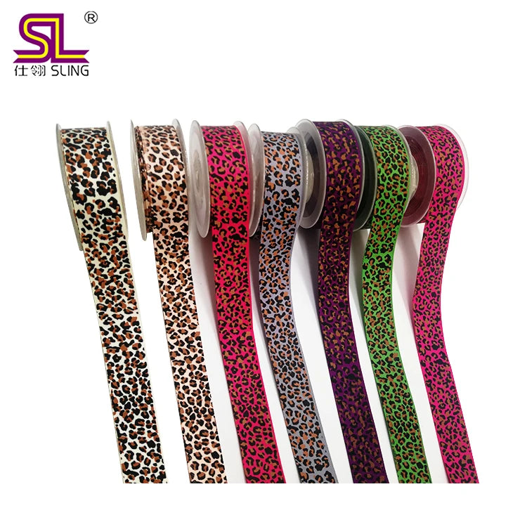Pattern Ribbon and Cow Pattern Printing Ribbon Custom Packaging Printing Ribbon Factory Wholesale Zebra Pattern Ribbon Leopard