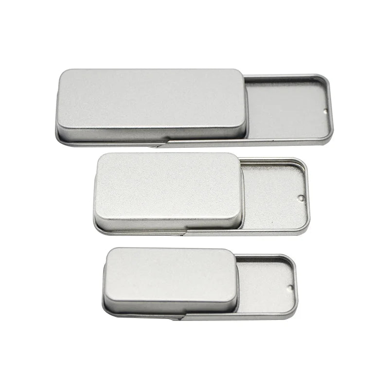 80*35*10mm Recycled Food Grade Tinplate Metal Candy Tin Box Slide Lid