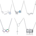 Custom New Style Popular Necklace Women Fine S925 Silver Jewelry Zircon 925 Sterling Silver Necklace Regalo Para Mam Jiangyuan