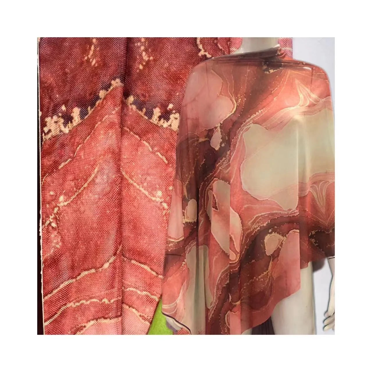 Manufacture  Stretchy Flame Print Mesh Fabric Abstract Printed Design Black Digital Customer Power Mesh With Print  Stretchy