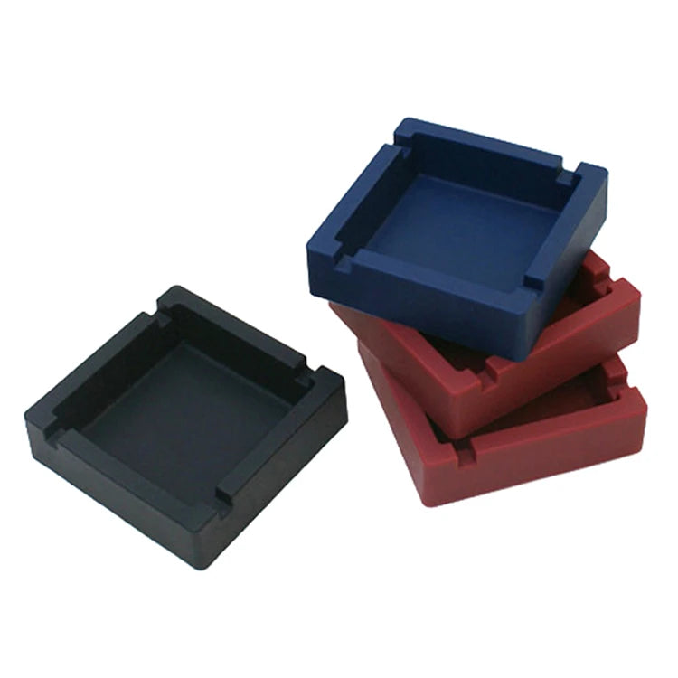 Custom Logo Square  Portable Silicone Smokeless Cup Ashtray for Smoking Office Furniture Wholesale Orders Welcome