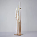 Good Quality 6 Arms Tube Wedding Decoration Table Centerpiece Gold Iron Candlestick Holder
