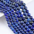 Wholesale Natural Lapis Lazuli Faceted Beads for Jewelry Making 4 6 8 10mm Quartz Lapis Tourmaline Moonstone Gem Stone Beads