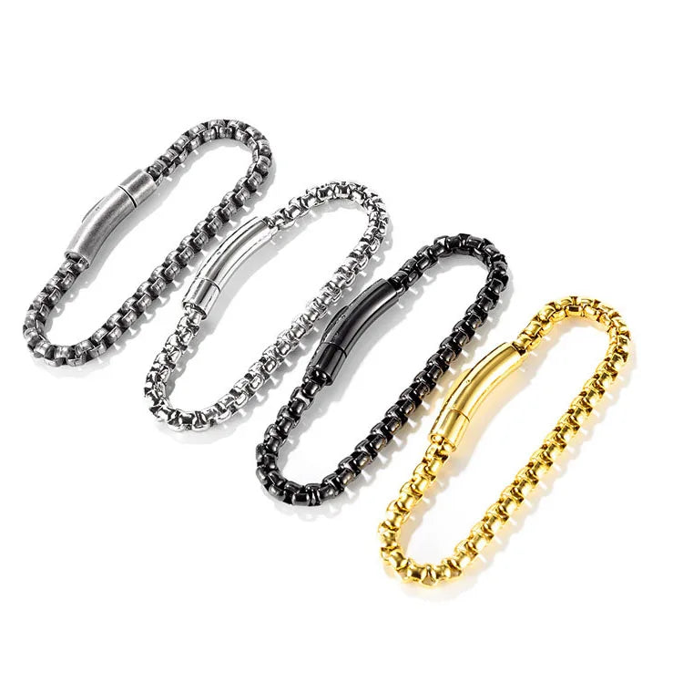 G682 Wholesale Pulsera De Acero Inoxidable Hip Hop Stainless Steel Bracelets Men Fashion Jewelry Bracelet