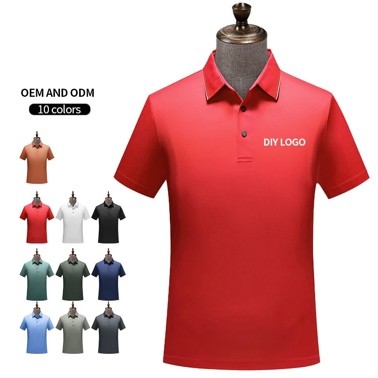 Anti-Shrink First Class Quality Quick Dry Men Polo t Shirts Custom logo Solid Color t Shirts