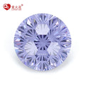 Fireworks Chrysanthemum Cut Zircon Lavender Round Loose Cubic Zirconia