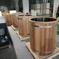 Factory Direct Red Cedar Ice Bath Tub to Restore Fitness