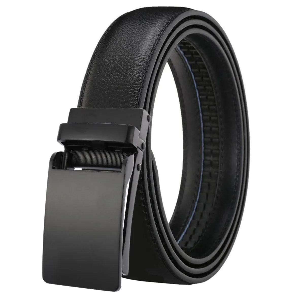 LQbelt New Belt Click Buckle Genuine Leather Belt Man's Automatic Ratchet Belts Factory Oem Custom logo